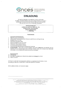 Einladung zur Generalversammlung